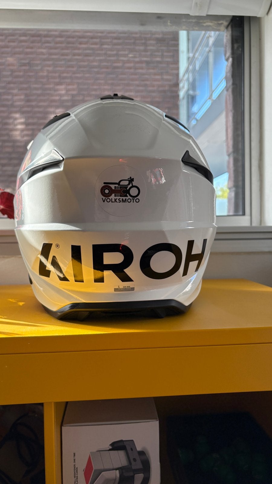 Airoh Bandit helm - Wit - Maat L, Motoren, L, Tweedehands, Ophalen, Overige merken