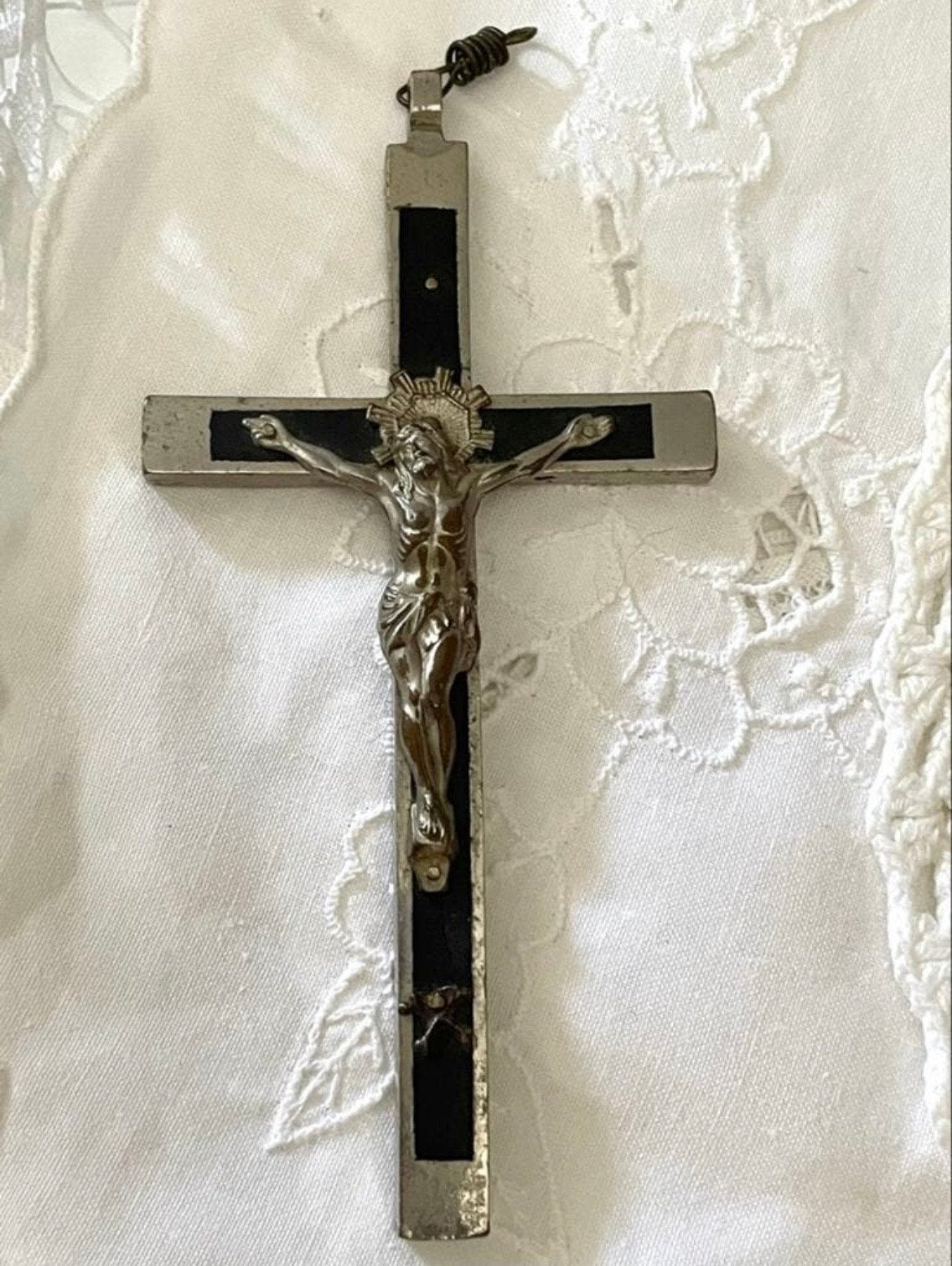 Antiek Kruisbeeld met Corpus - Religieuze Kunst, Antiek en Kunst, Ophalen of Verzenden
