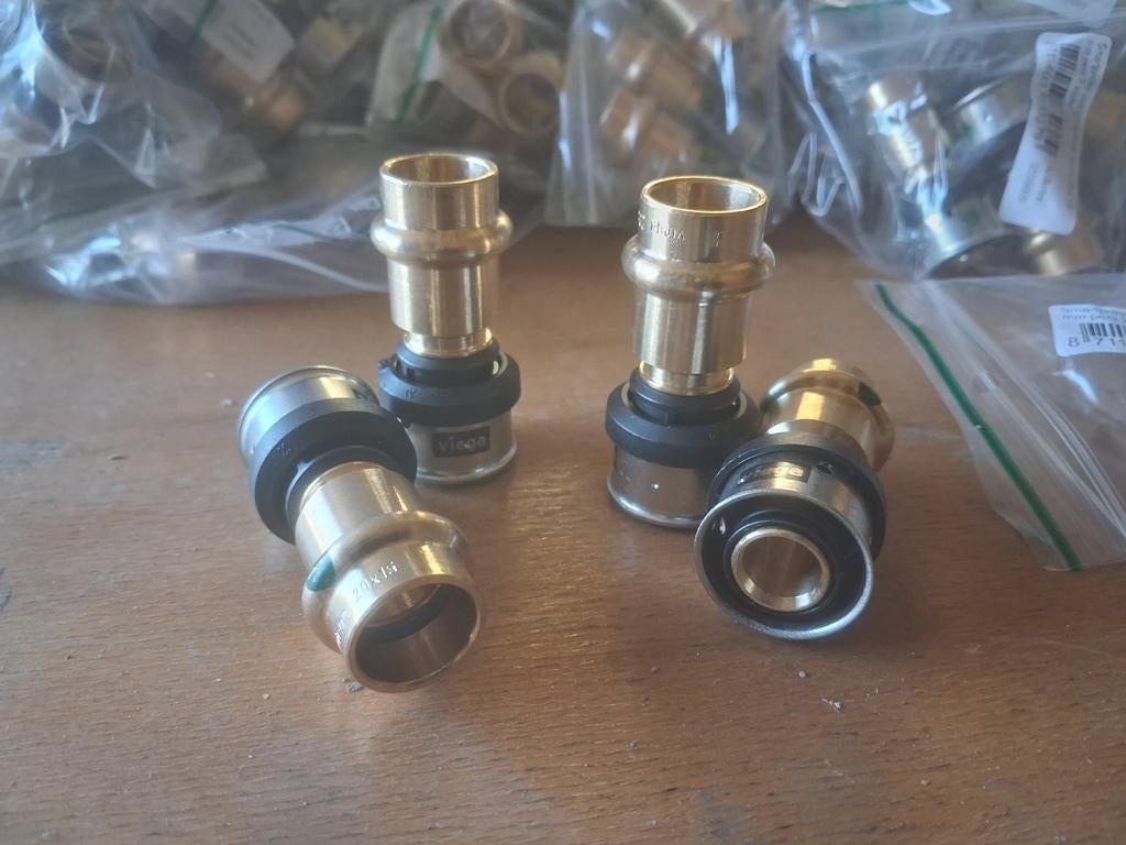 Viega smart press overgang 20-15   20-22, Doe-het-zelf en Verbouw, Verwarming en Radiatoren, Ophalen of Verzenden, Nieuw, Minder dan 60 cm