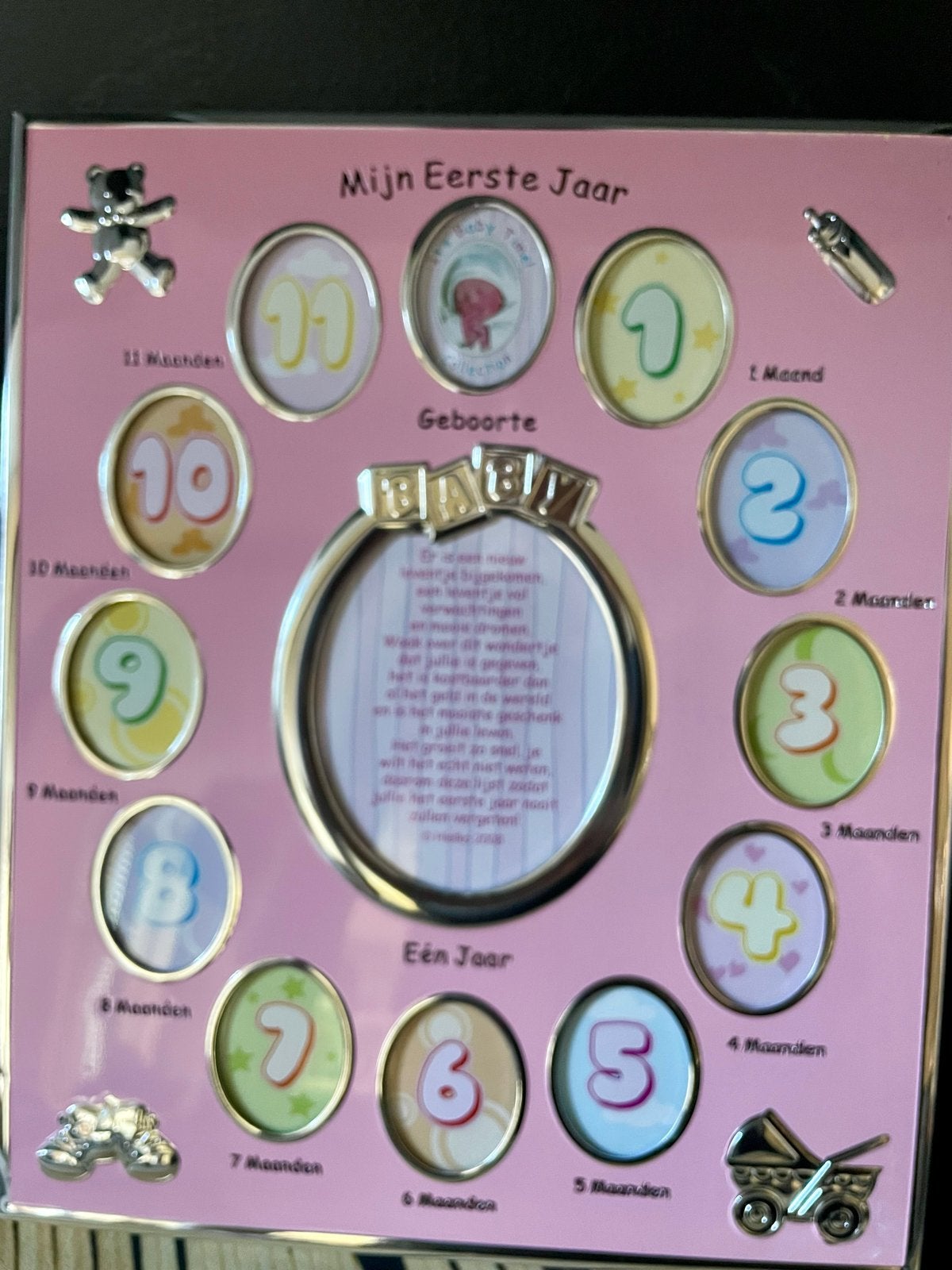 Mijn Eerste Jaar Fotolijst - roze, Ophalen of Verzenden, Nieuw, Kraamcadeau