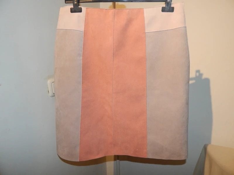 Marccain prachtige suede look suedine rok 3 tinten voorjaar5