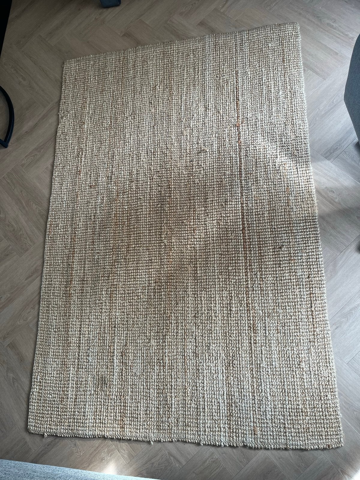 IKEA LOHALS Vloerkleed Jute 133x195 cm, Ophalen, 100 tot 150 cm, Beige, Zo goed als nieuw