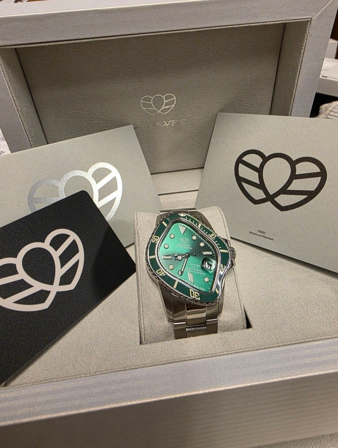 Prachtig groen horloge - Laarvee PEA001-SGRN, Ophalen of Verzenden