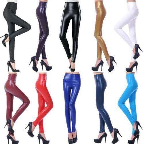 PU leren legging broek blauwe zwarte witte rode dames, Overige kleuren, Verzenden, Maat 46/48 (XL) of groter, Nieuw