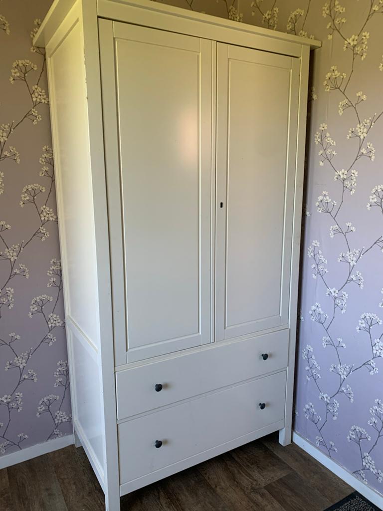Witte kledingkast IKEA Hemnes, Huis en Inrichting, Kasten | Kledingkasten, Zo goed als nieuw, 150 tot 200 cm, 50 tot 100 cm, 50 tot 75 cm