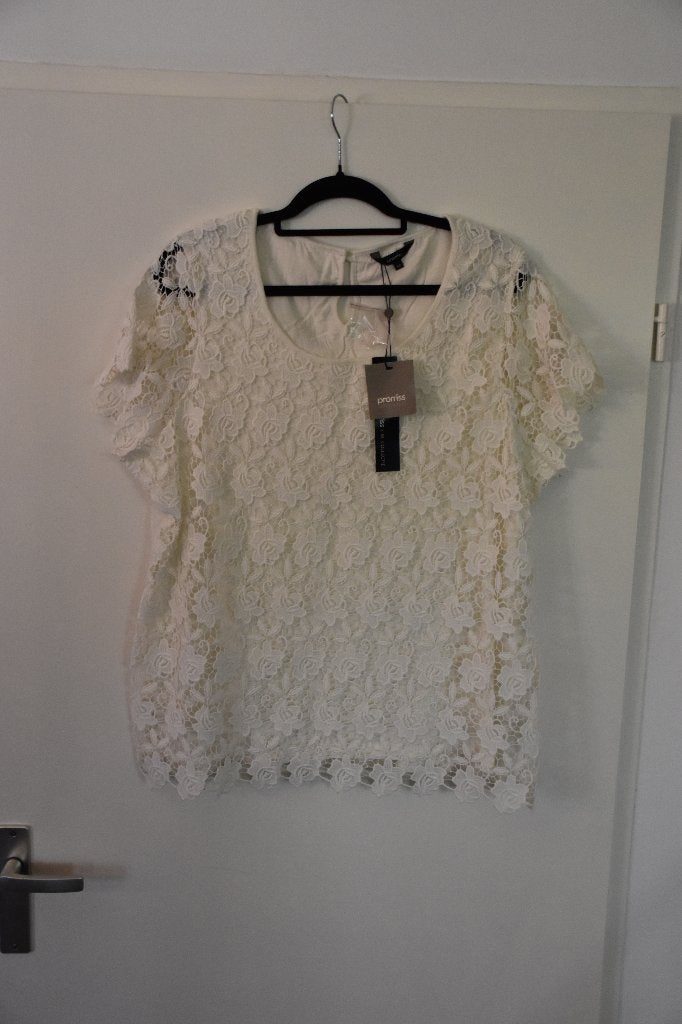 leuke nieuwe cremekleurige kanten top maat 50 Promiss, Kleding | Dames, Grote Maten, Promiss, Overige kleuren, Nieuw, Shirt of Top