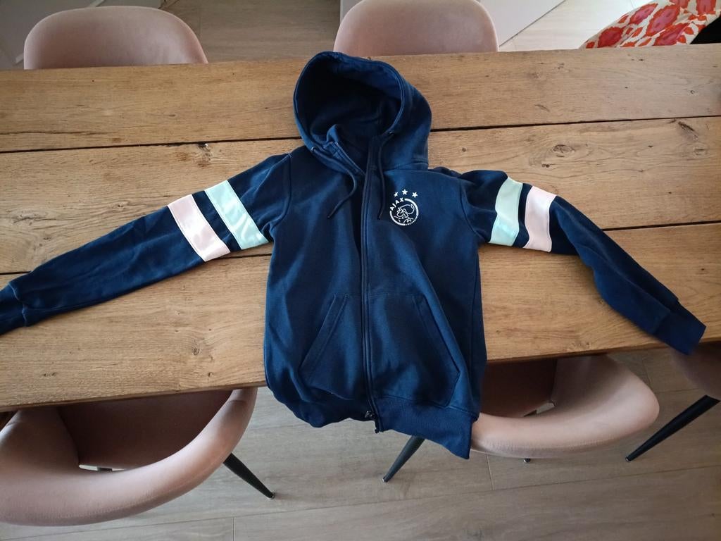 Ajax vest hoodie maat S, Blauw, Ajax, Ophalen of Verzenden, Lange mouw
