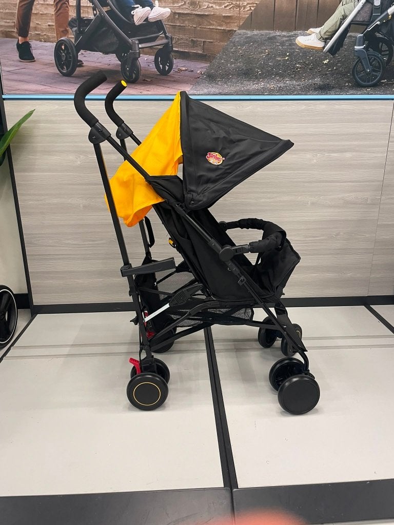 Paraplu Buggy - Verstelbare Buggy - Tot 15 kg - Grijs/Geel, Ophalen of Verzenden, Zo goed als nieuw, Overige merken, Zonnekap