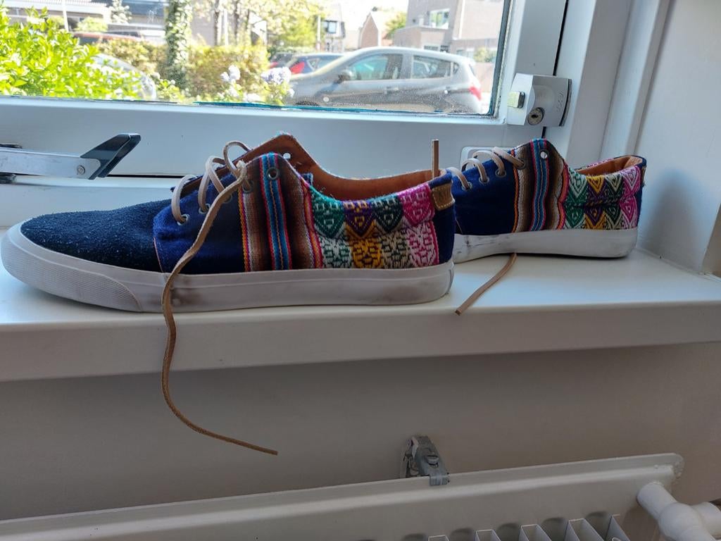MIPAC Sneakers met etnisch patroon, maat 44, Blauw, Ophalen of Verzenden, Gedragen, Sneakers of Gympen