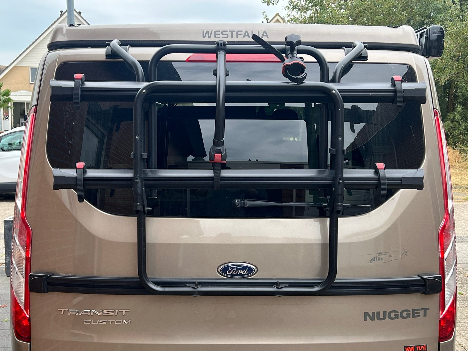Fiamma Carry-Bike Ford Custom Nugget/Nugget Plus fietsendrag, Ophalen, 2 fietsen, Zo goed als nieuw, Achterklepdrager