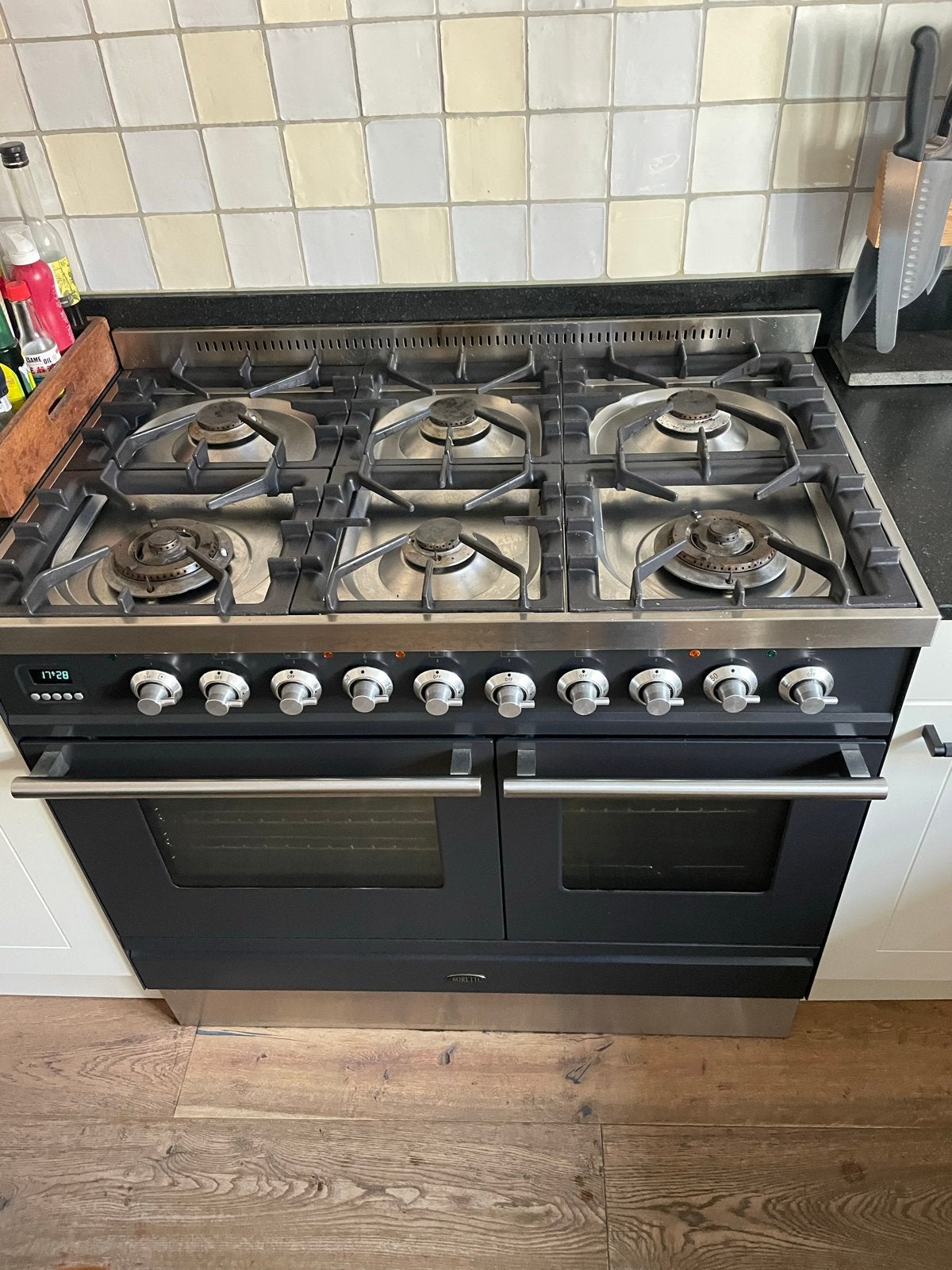 Boretti Fornuis met Gas Kookplaat en Dubbele  Oven, Ophalen, Gebruikt, 60 cm of meer, Gas