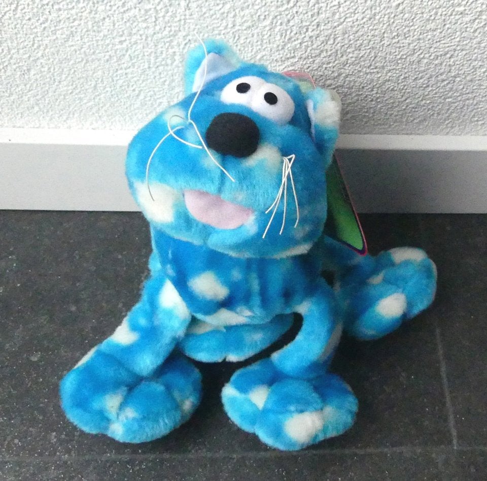 Chubleez poezenknuffel kat poes pluche knuffel blauw, Blauw, Ophalen of Verzenden, Met label, Zo goed als nieuw