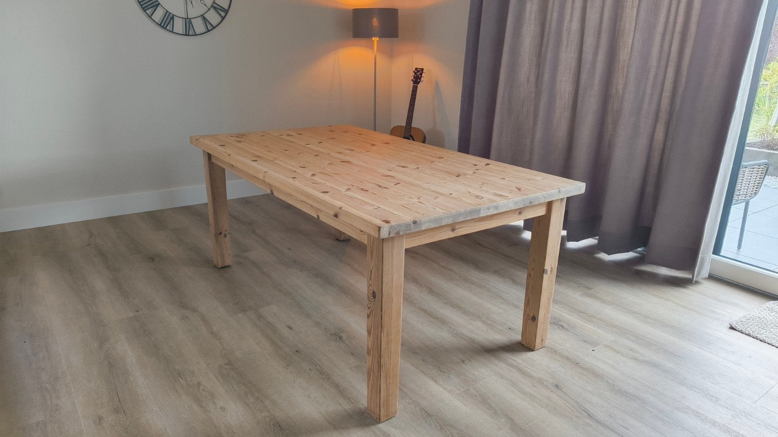 Massief houten eettafel 180x100, Huis en Inrichting, Ophalen, Gebruikt, 200 cm of meer, 50 tot 100 cm