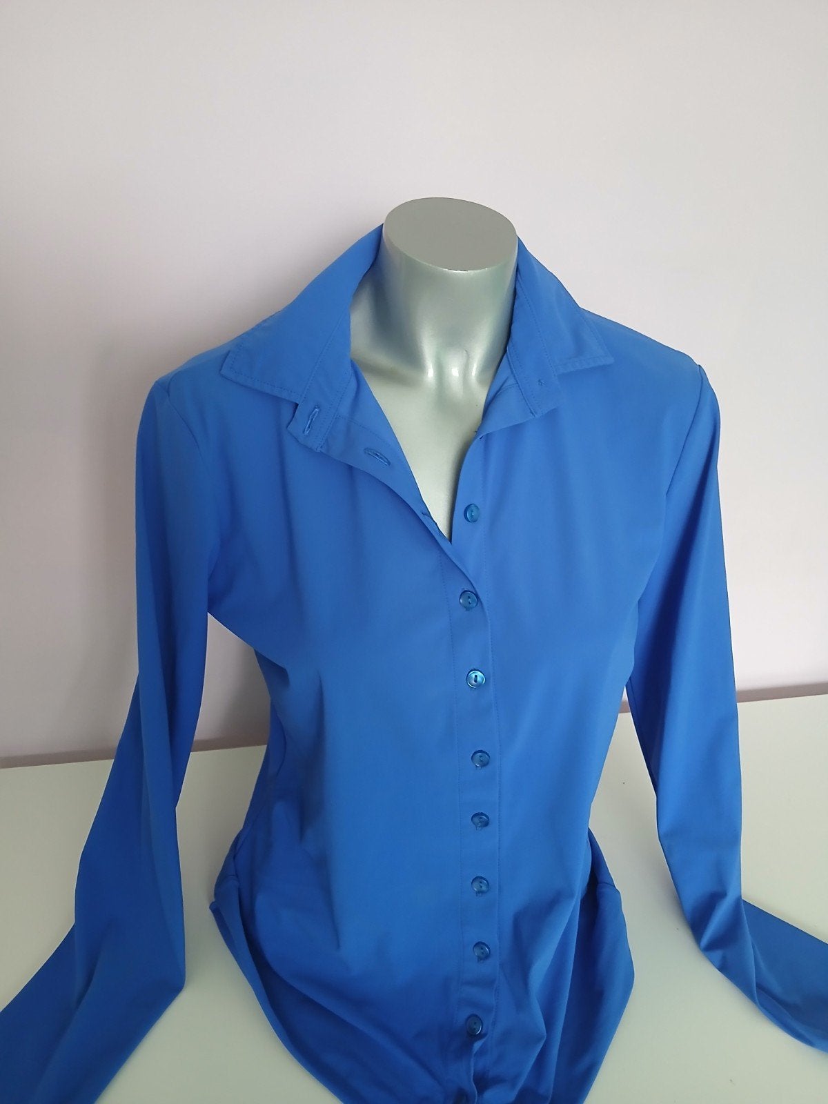 nieuw Label Nick blauwe blouse met lange mouwen, Maat 38/40 (M), Blauw, Label.nick, Nieuw
