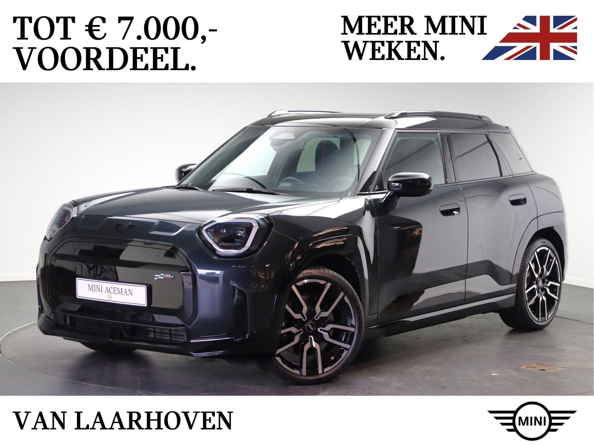 MINI Aceman SE / John Cooper Works / Pakket M / 19" JCW Lap, Dealer onderhouden, Zwart, Leder en Stof, Aceman