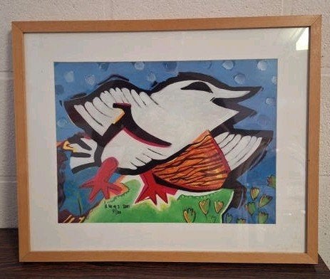 Frans Lemeer - Vliegfenijn (2001) - Zeefdruk 51/100, Antiek en Kunst, Gesigneerd, Ophalen of Verzenden, Dieren en Natuur, Zeefdruk