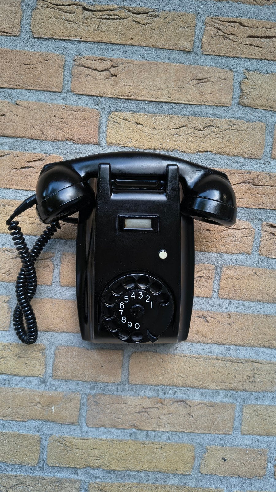 Vintage Bakelieten Wandtelefoon PTT Ericson met Draaischijf, Gebruikt, Niet van toepassing voor dit vintage product, Met draaischijf