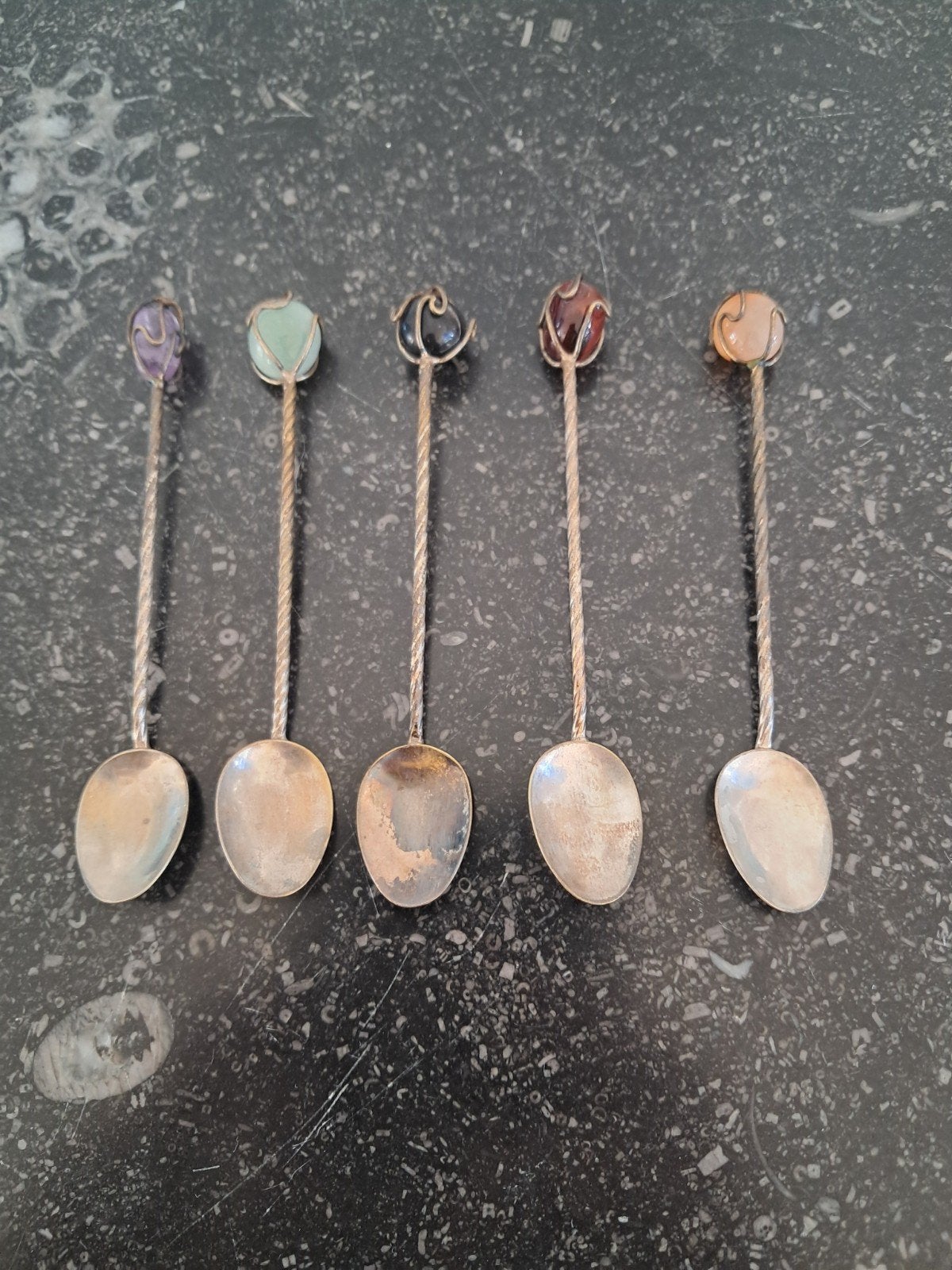 vintage verzilverde lepeltjes, Ophalen of Verzenden