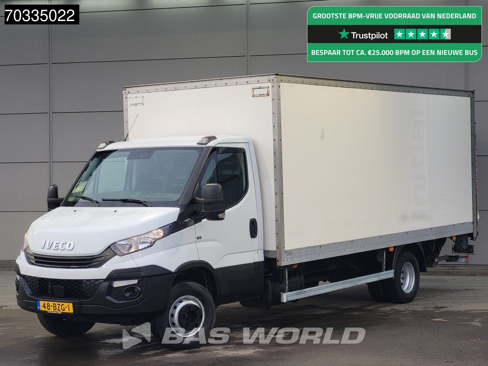 Iveco Daily 72C18 3.0L 1000KG Laadklep Automaat Dubbellucht, Auto's, Bestelauto's, Automaat, 4205 kg, Stof, Gebruikt