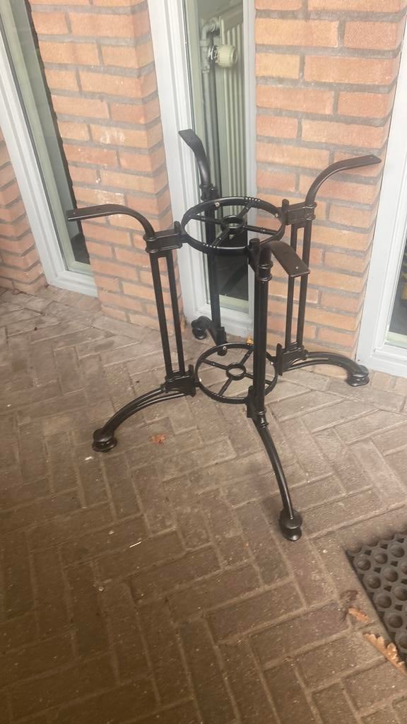 Tuintafel onderstel nieuw zwart voor blad tot  80x80, Ophalen, Nieuw, Rechthoekig, Aluminium