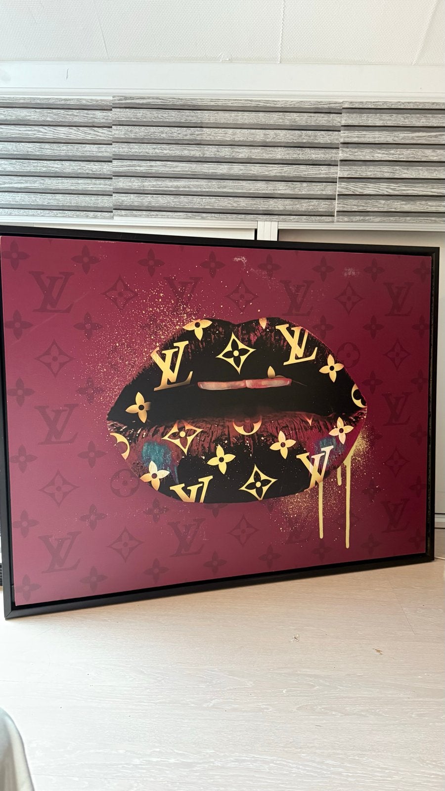 Louis Vuitton | Lips Canvas Art | Schilderij, Ophalen of Verzenden