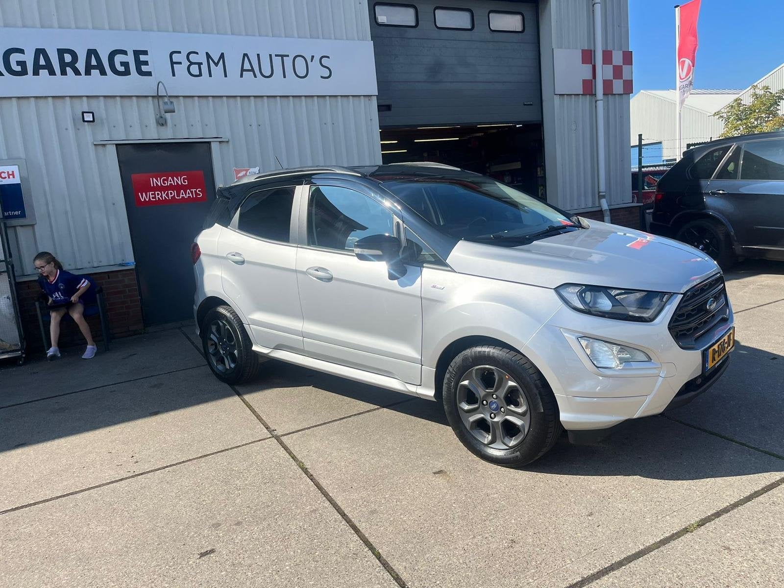 Ford EcoSport 1.0 EcoBoost ST-Line Black Stoelverwarming, Cl, Gebruikt, Euro 6, Ecosport, Leder en Stof