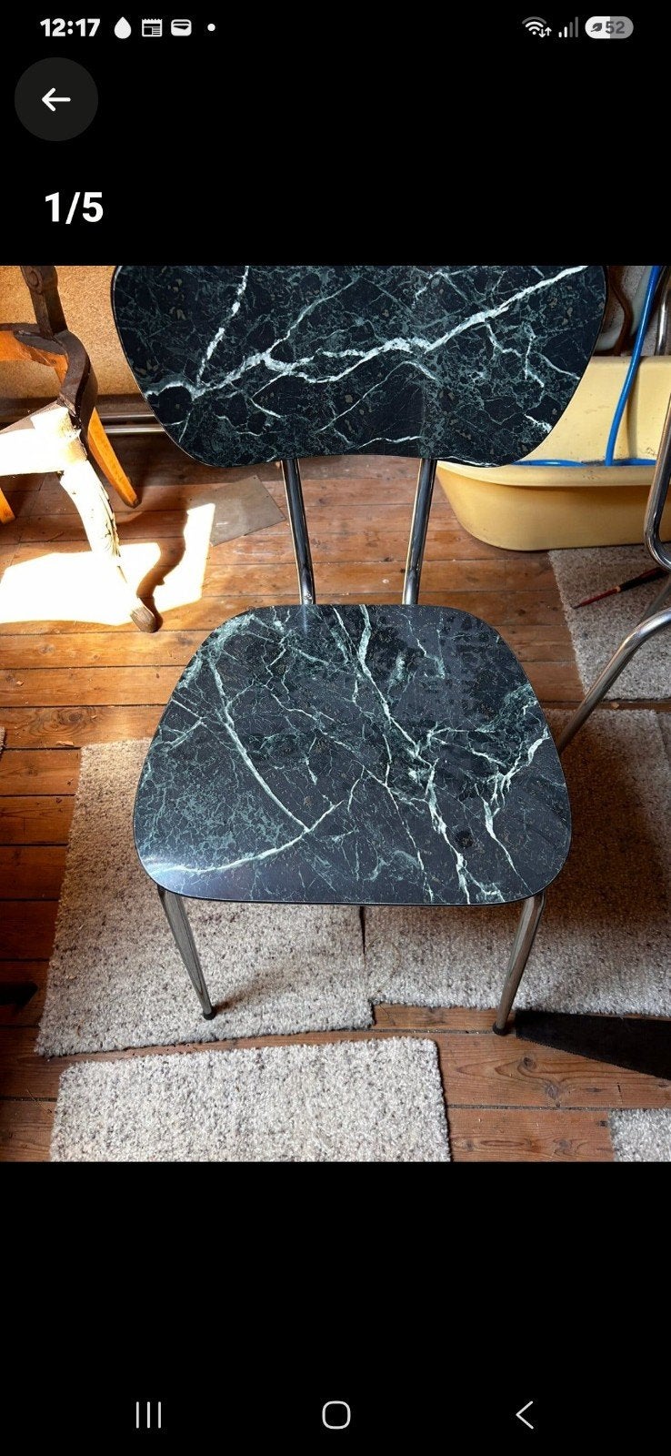 vintage formica set, Ophalen, Zo goed als nieuw, 75 cm of meer, 60 cm of meer