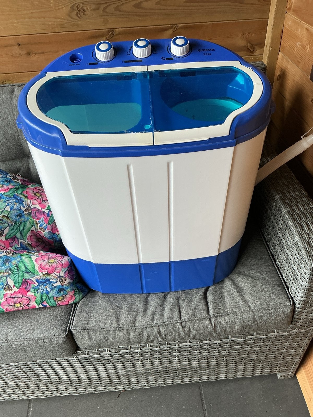 Mestic Mini Wasmachine 3.5 kg - Ideaal voor Camping/Klein Hu, Minder dan 85 cm, 4 tot 6 kg, Bovenlader, Ophalen of Verzenden