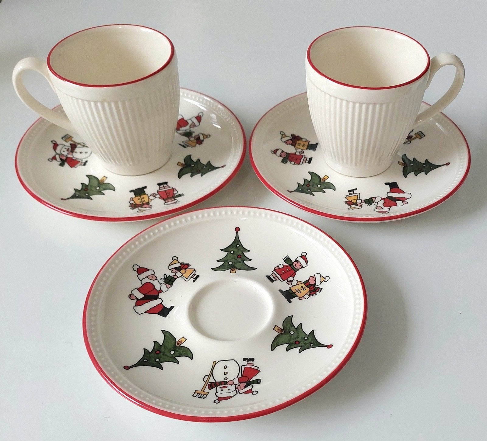 Wedgwood Windsor Christmas Kopjes Schotels Kerst Servies, Ophalen of Verzenden