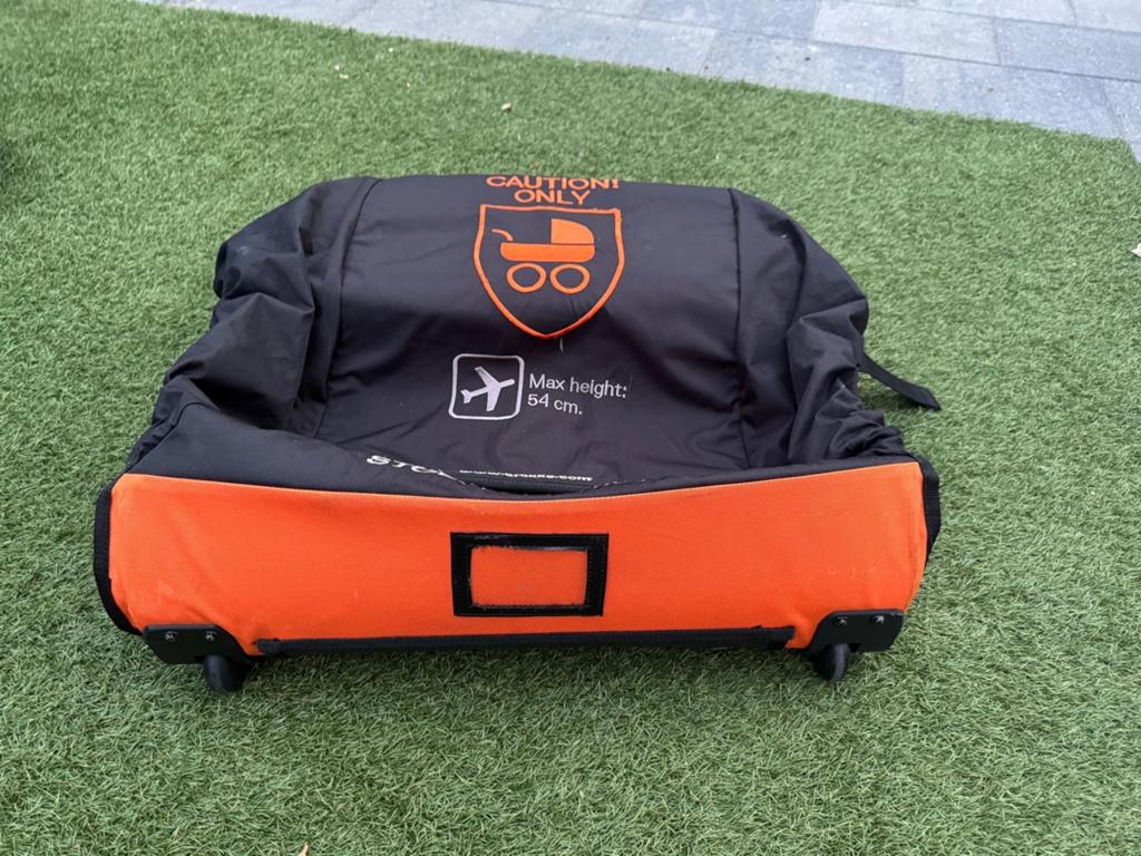 Stokke PramPack Reistas voor Kinderwagen - Zwart/Oranje, Ophalen of Verzenden, Zo goed als nieuw, Kinderwagen, Overige merken