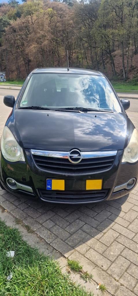 Opel Agila 1.0 12V 2009 Zwart, Auto's, Opel, Stof, Origineel Nederlands, Handgeschakeld, Particulier