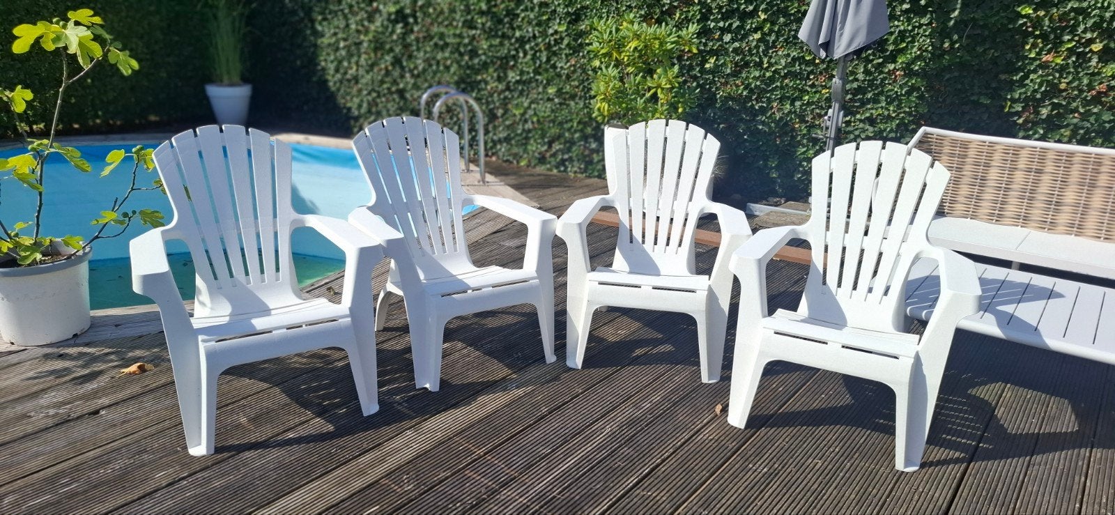 Adirondack tuinstoelen., Ophalen, Gebruikt, Kunststof