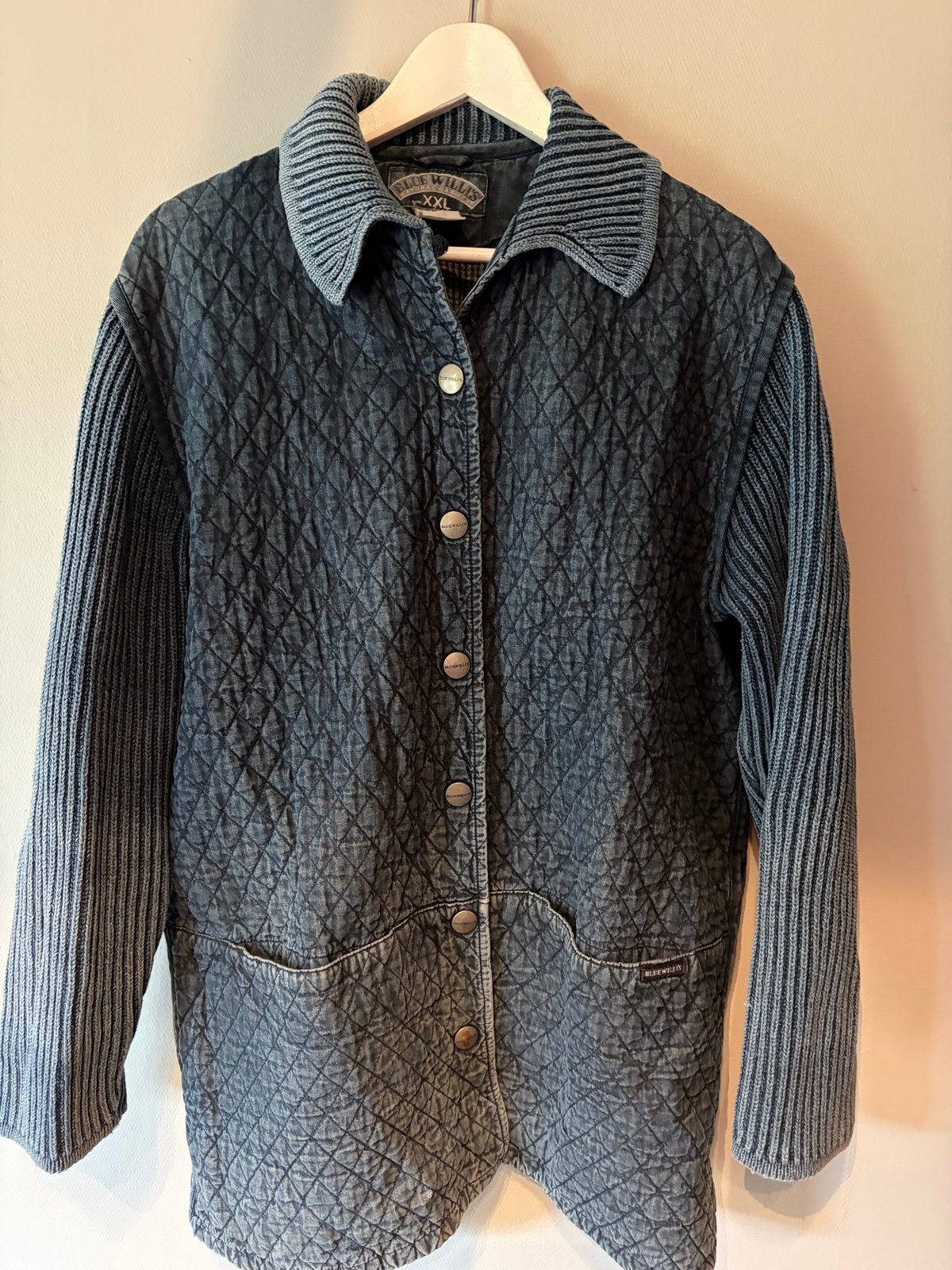 Blue Willis gewatteerd vest/jas maat XXL, Verzenden, Gedragen, Maat 46/48 (XL) of groter, Blauw