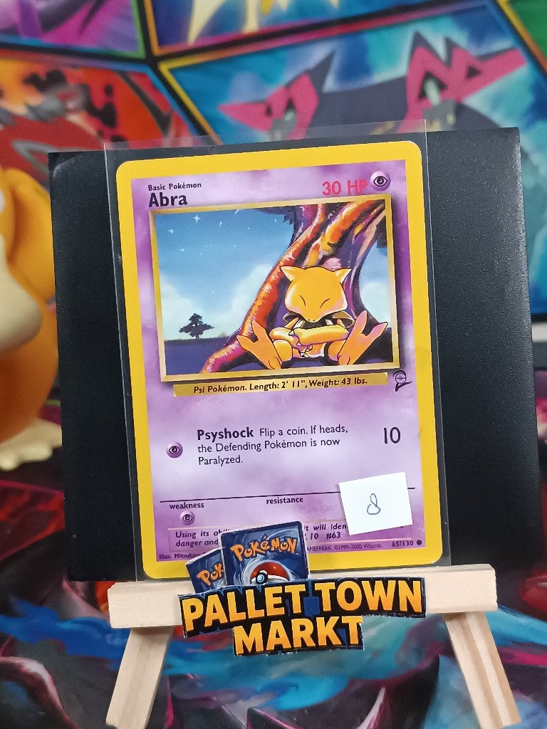Pokémon TCG Abra 65/130 Base Set 2 WOTC Unlimited (08), Ophalen of Verzenden, Gebruikt, Losse kaart