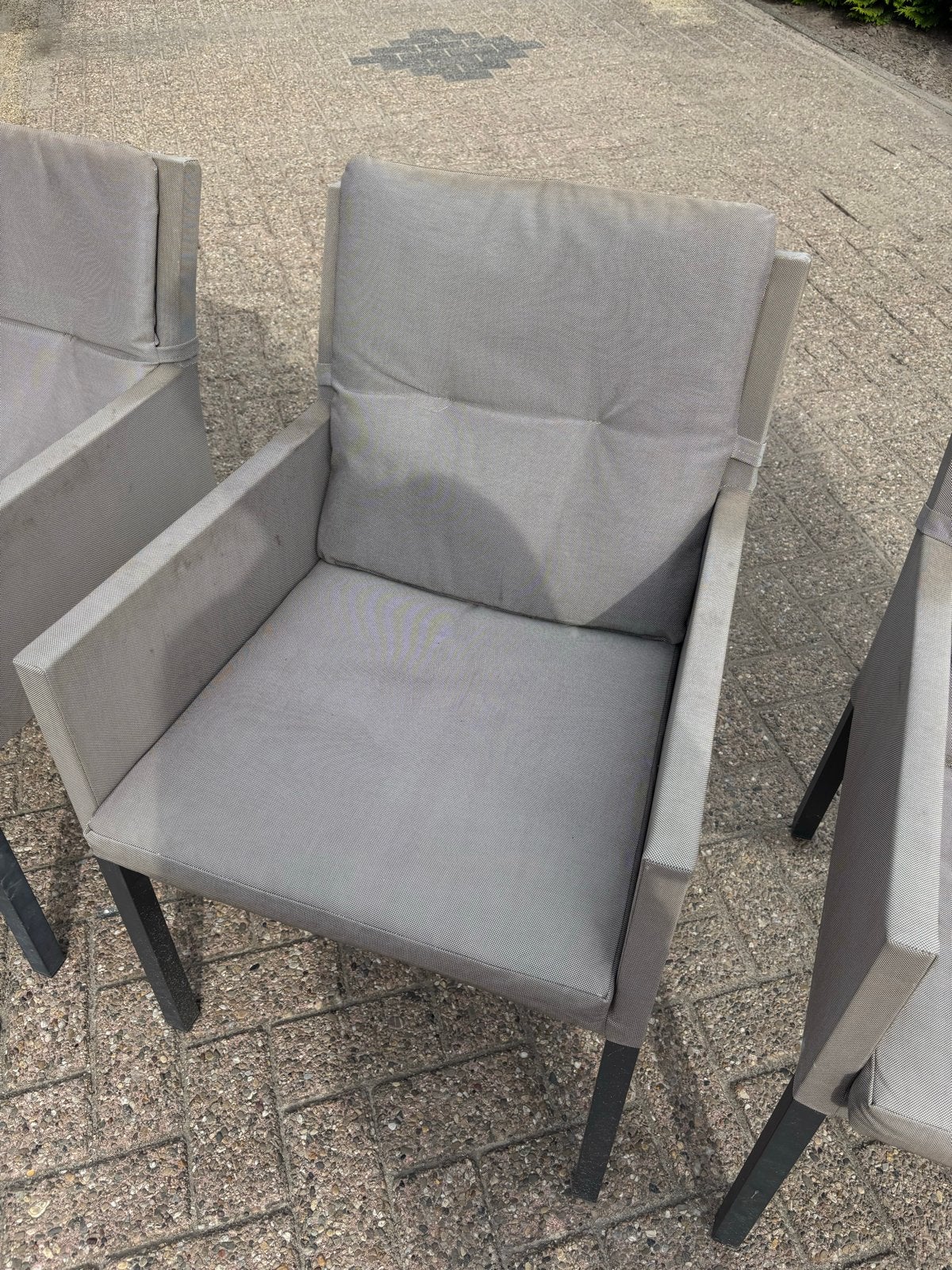 Life tuinstoelen met kussens - 1 stoel gescheurd, Tuin en Terras, Tuinstoelen, Gebruikt, Textileen, Ophalen