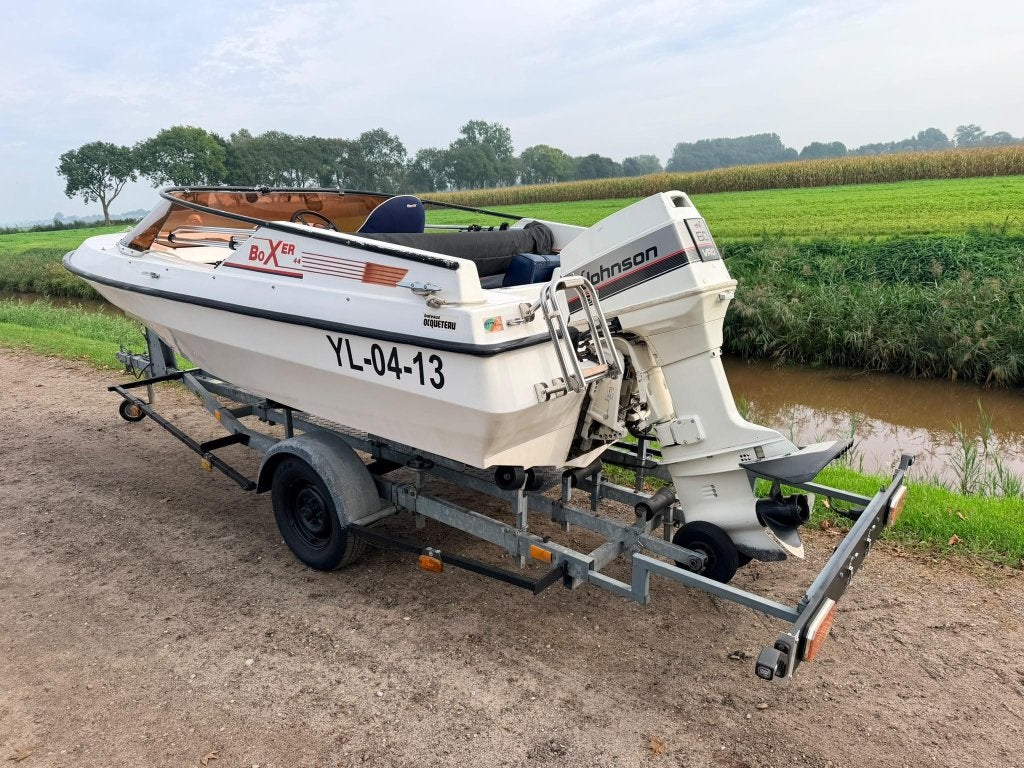 Boxer 44 Speedboot / 60 pk johnson / Trailer., Watersport en Boten, Overige merken, Gebruikt, 0 pk, 5 m