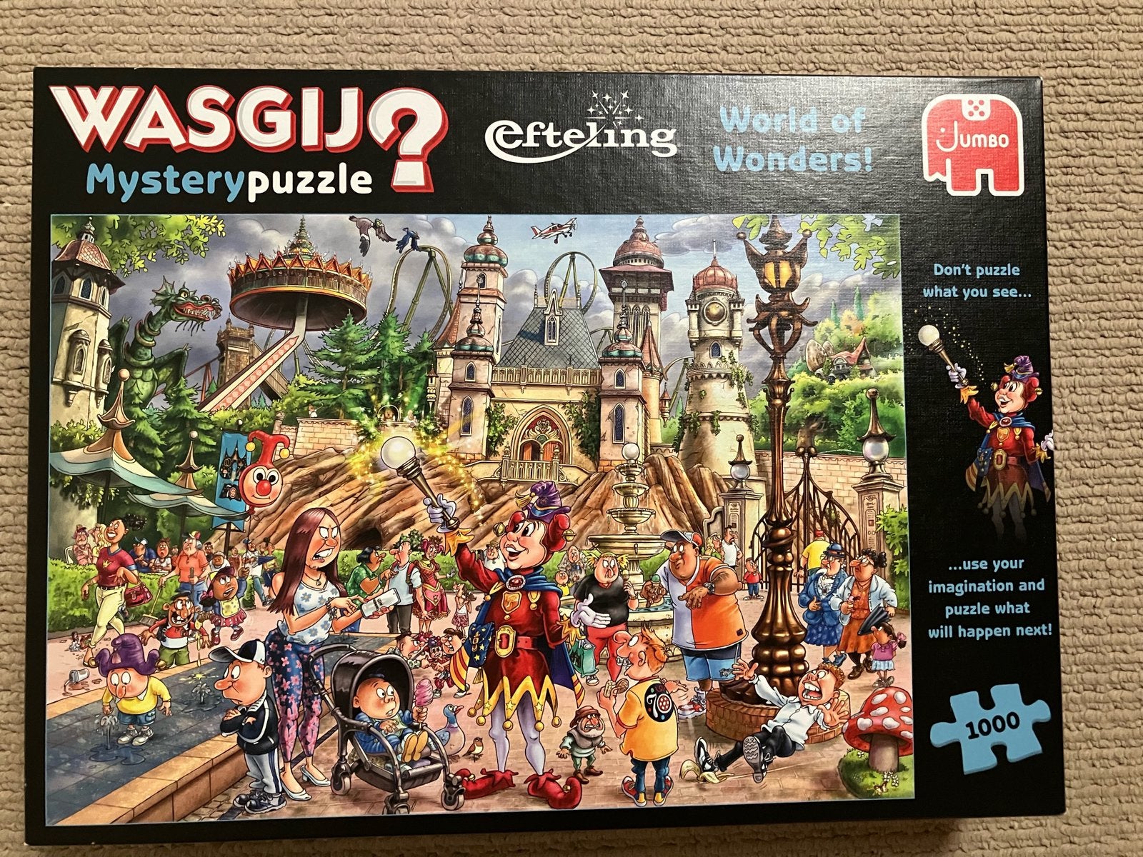 Wasgij puzzel Mystery Efteling World of wonders 1000 st, Ophalen, 500 t/m 1500 stukjes, Gebruikt, Legpuzzel
