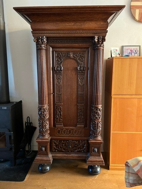 eikenhouten kast, Antiek en Kunst, Ophalen