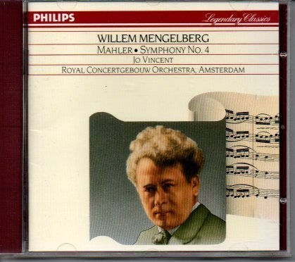 Mahler Symfonie No. 4 - Willem Mengelberg, Jo Vincent, CGO, Symfonie, Mahler, Ophalen of Verzenden, Zo goed als nieuw