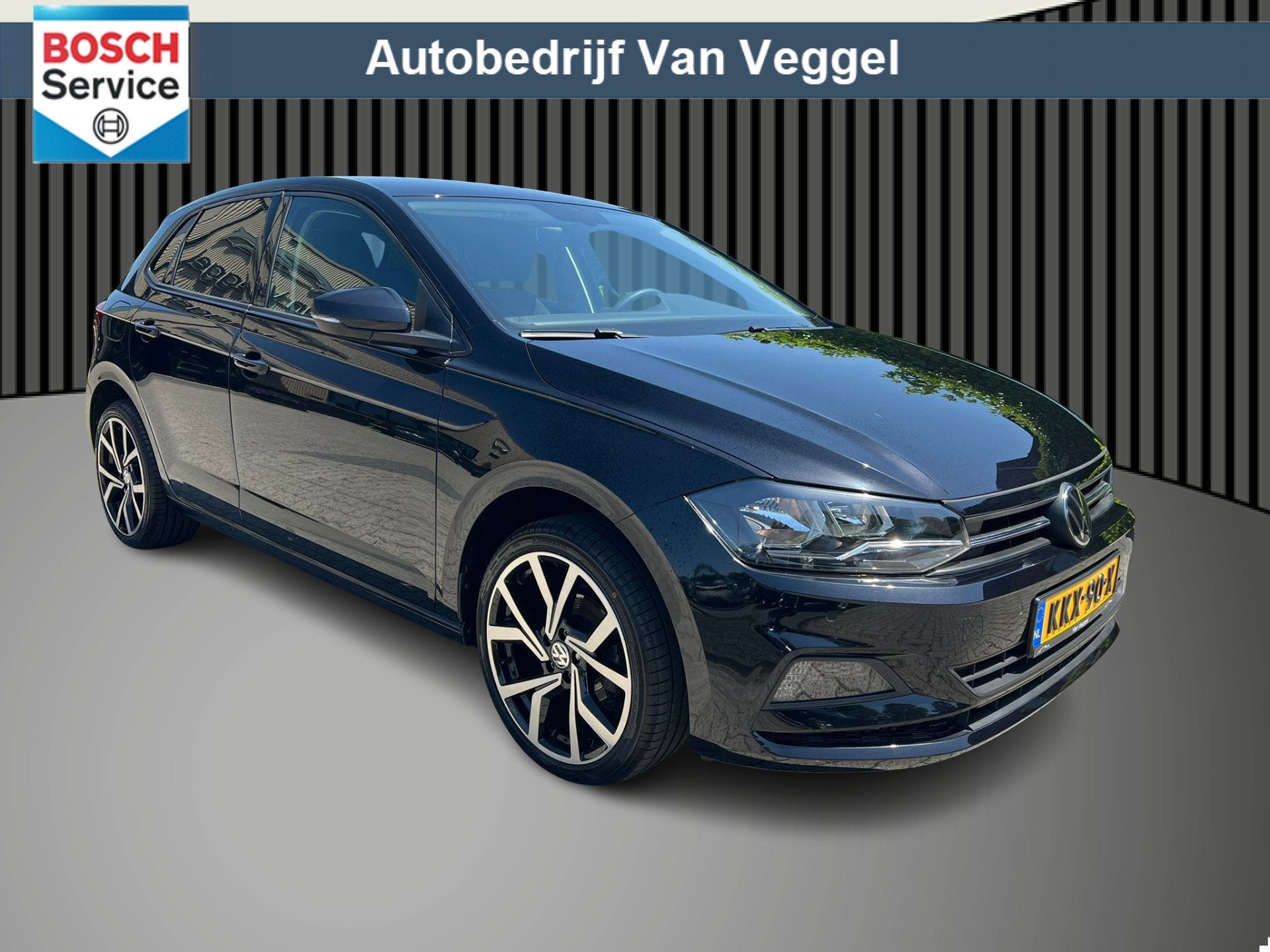 Volkswagen Polo 1.0 TSI R-Line virtual cockpit, cruise, navi, Auto's, Stof, Gebruikt, Zwart, Bedrijf