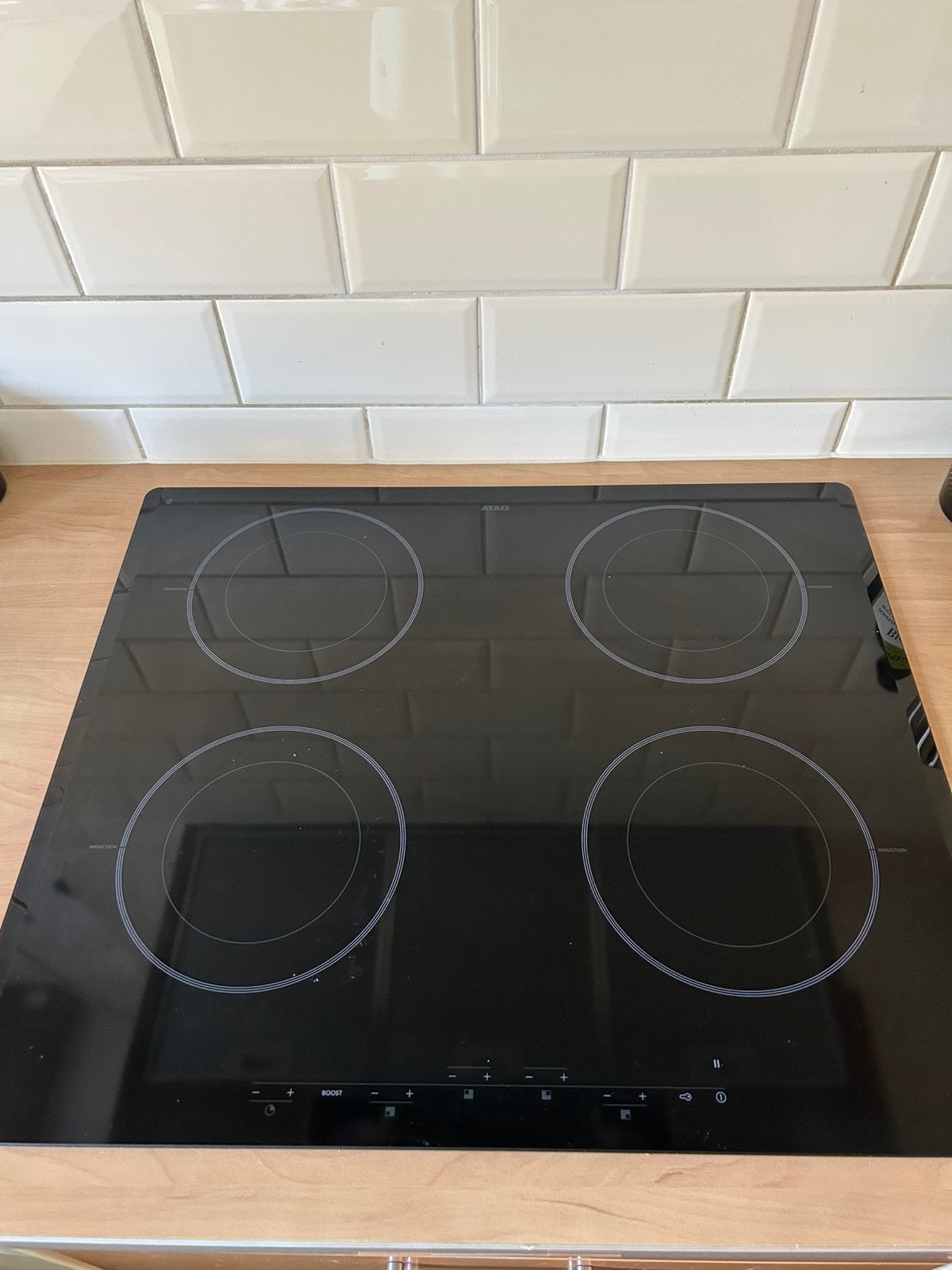 Atag inductiekookplaat HI6172T, Ophalen, 4 kookzones, Zo goed als nieuw, Inbouw