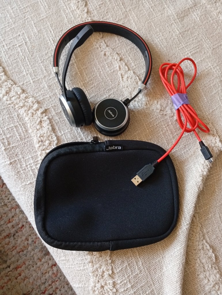 Jabra Evolve 65 Headset, Computers en Software, Headsets, Ophalen, Jabra Evolve, Zo goed als nieuw, Inklapbare microfoon
