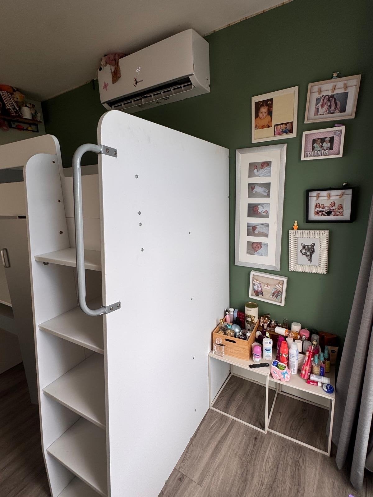 Hoogslaper met bureau en opbergruimte, Ophalen, Gebruikt, Hoogslaper, Eenpersoons