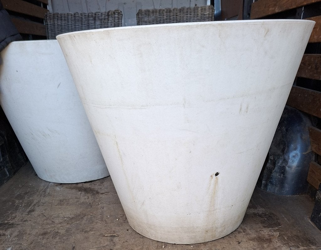 Bloempotten / 2 stuks, Ophalen, Kunststof, Gebruikt, 40 cm of meer