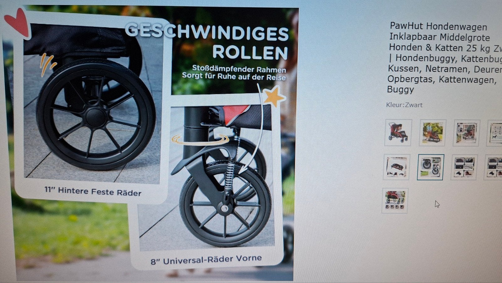 Nieuwe Hondenbuggy in doos, Ophalen, Nieuw