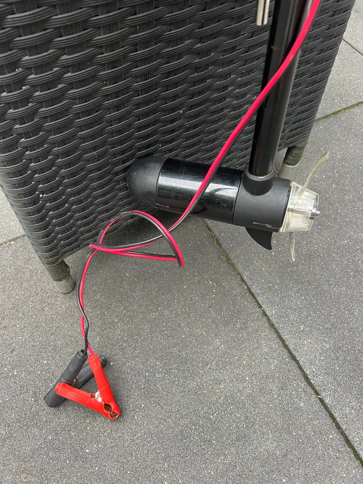elektrische motor voor opblaasboot met accu, Ophalen, Gebruikt, Motor en Techniek