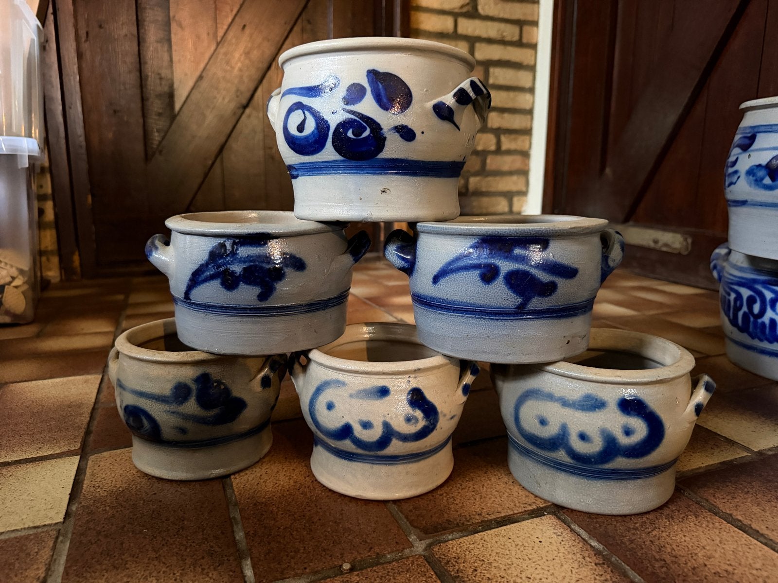 Set van 6 Keulse potten - Antiek aardewerk, Ophalen