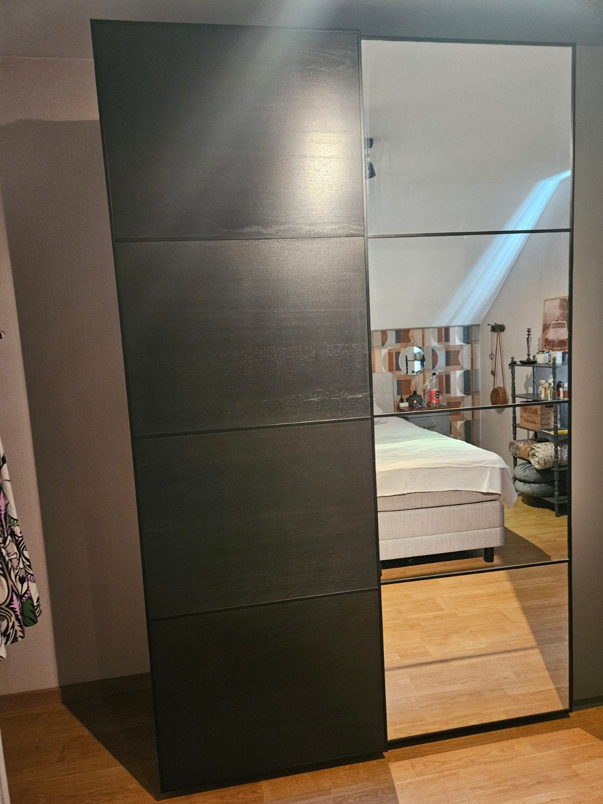 schuif deuren pax -zwart/ bruin 2.36 hoog, Huis en Inrichting, Kasten | Kledingkasten, Ophalen, Gebruikt, 100 tot 150 cm, Modern