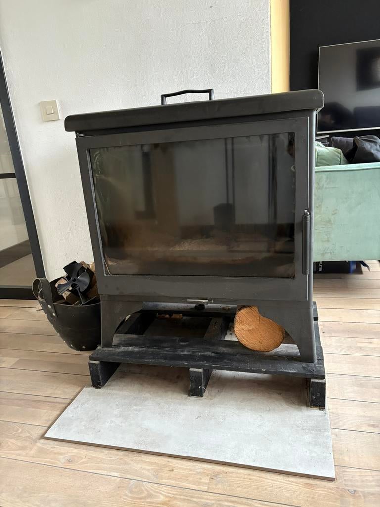 Pandora houtkachel, Huis en Inrichting, Haarden, Ophalen, Zo goed als nieuw, Vrijstaande haard, Houthaard