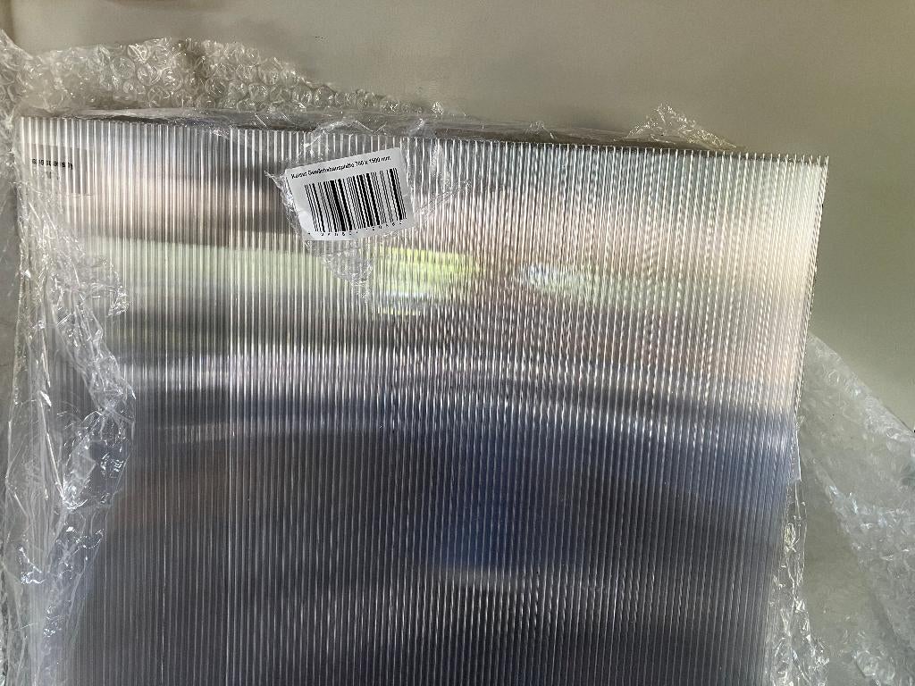 Transparante kanaalplaten van polycarbonaat, 4 mm dik, Doe-het-zelf en Verbouw, Platen en Panelen, Ophalen, Nieuw, Overige materialen